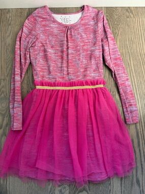 Egg New York Hot Pink Space-Dye Knit Top with Fuchsia Tulle Skirt